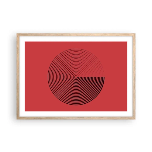 Poszter világos tölgy keretben - Körkörös mozgás - 70x50 cm