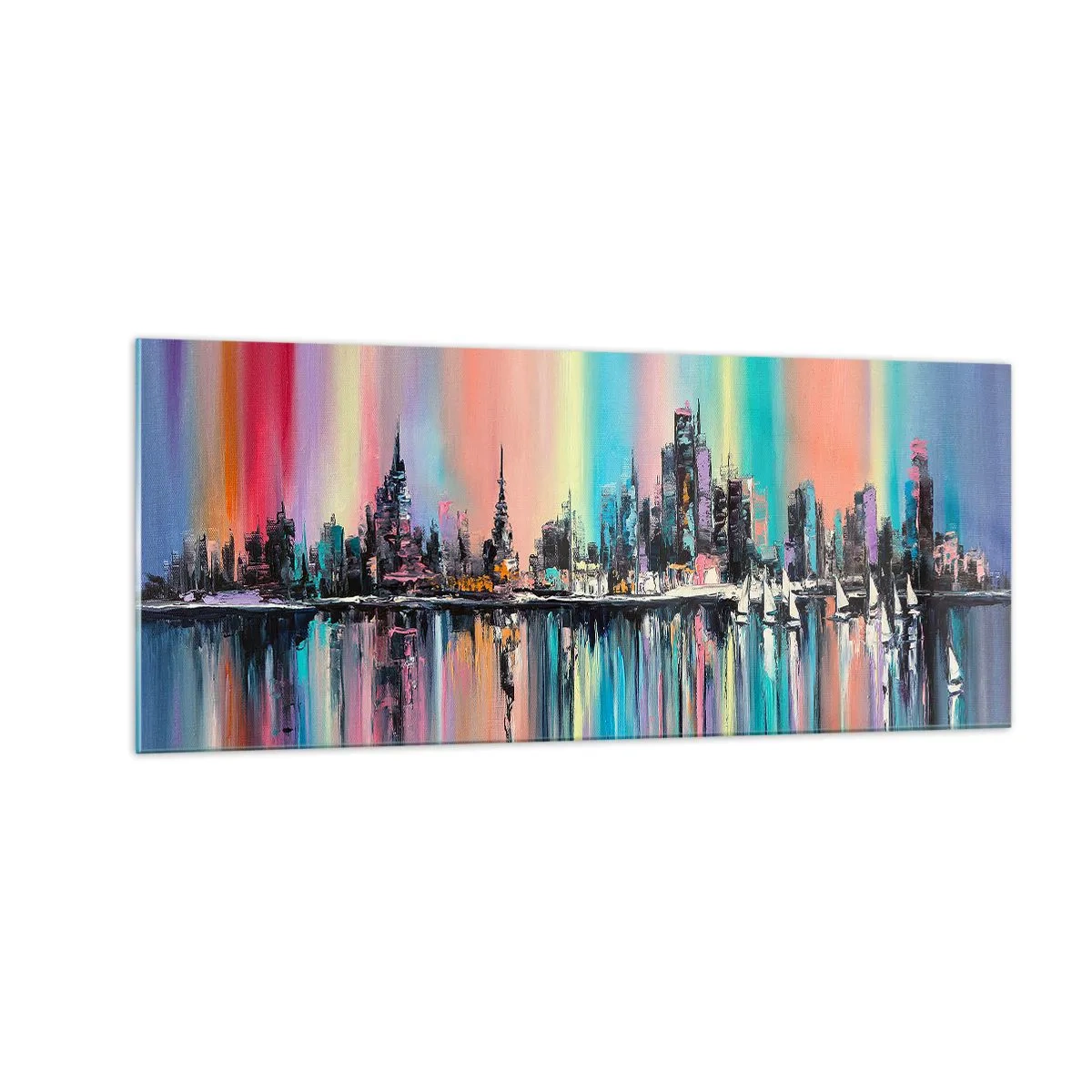 Üveg kép - Lejönni az éjszaka fényében - 100x40 cm