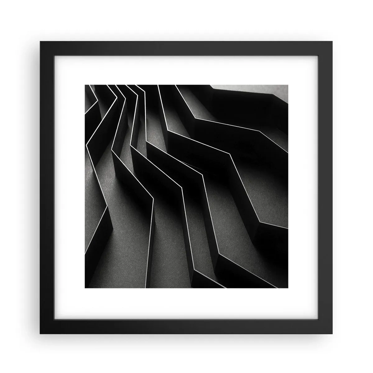 Poszter fehér keretben - Térbeli rend - 30x30 cm