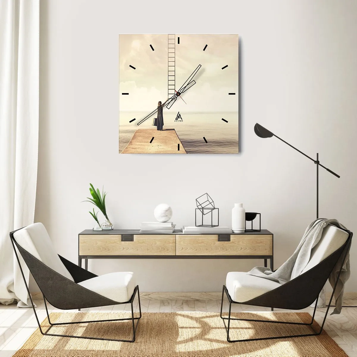 Falióra, Óra - Varázslatos utazás - 40x40 cm