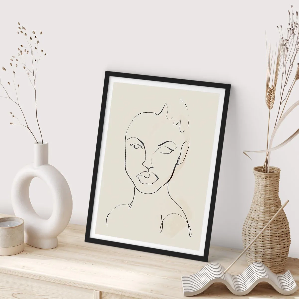 Poszter fehér keretben - Az érzékiség körvonala - 61x91 cm