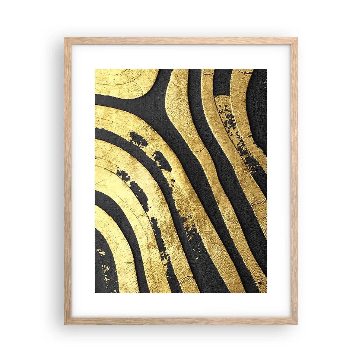 Poszter világos tölgy keretben - Minden folyik - 40x50 cm