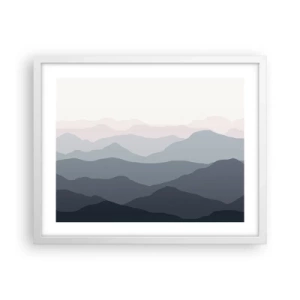 Poszter fekete keretben - A hegyek hullámai - 50x40 cm
