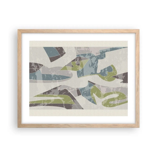 Poszter világos tölgy keretben - Kompozíció üveg mögött - 50x40 cm