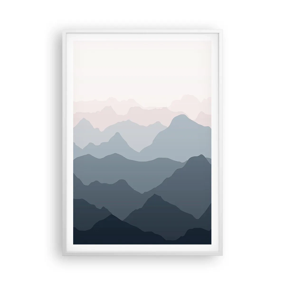 Poszter fekete keretben - A hegyek hullámai - 70x100 cm