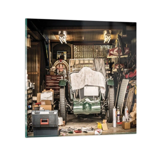 Üveg kép - Vissza a múltba - 30x30 cm