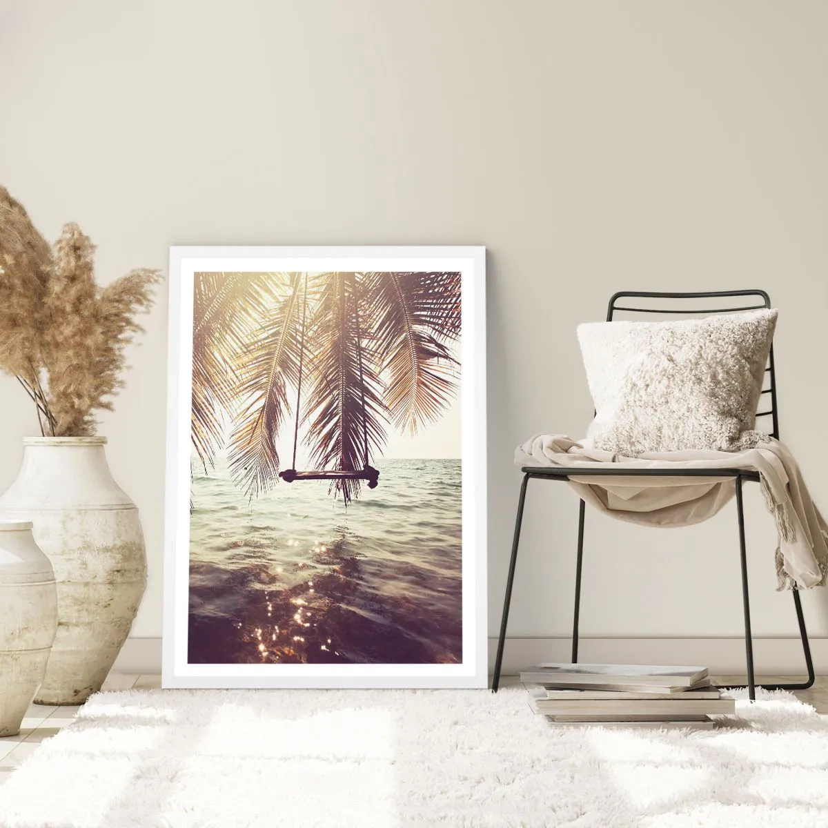 Poszter fekete keretben - Tetszés szerint hintázhat a felhők között - 61x91 cm