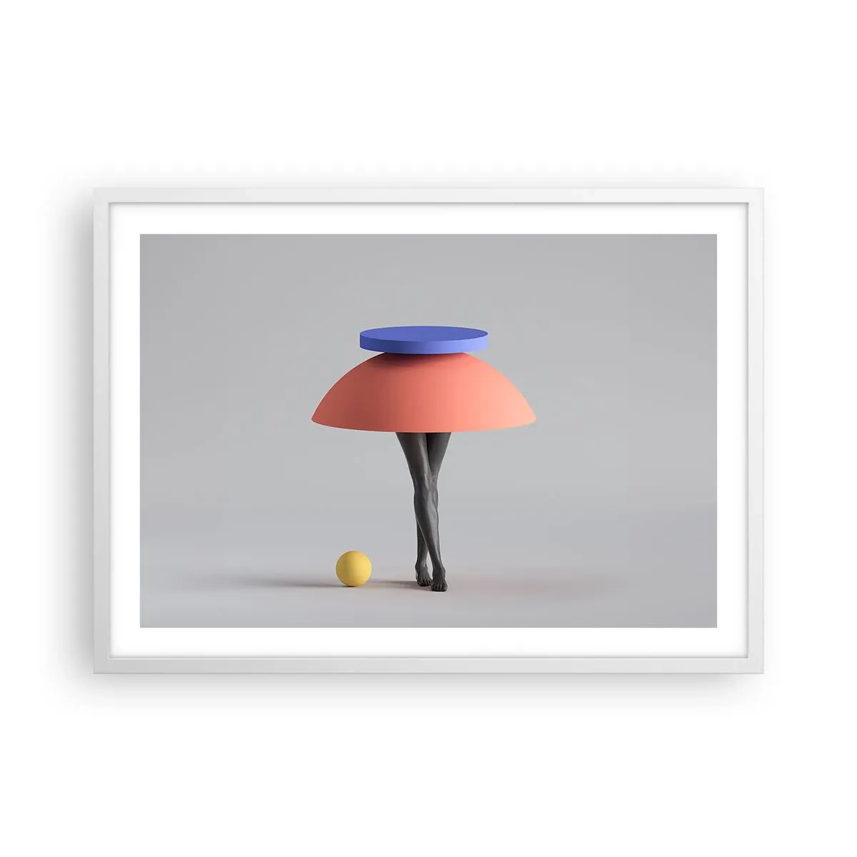 Poszter fekete keretben - Szürreális kompozíció - 70x50 cm