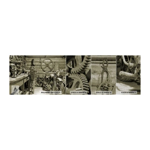 Fotótapéta Minta Premium Sand - Władek bácsi fészerében - Motorkerékpár, Autójavító műhely, Szüret - 100x30 cm