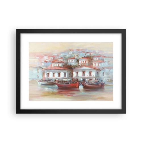Poszter fehér keretben - Boldog kisváros - 40x30 cm