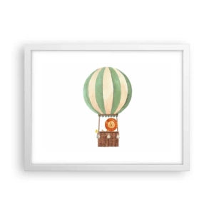 Poszter fekete keretben - Leon utazásai - 40x30 cm