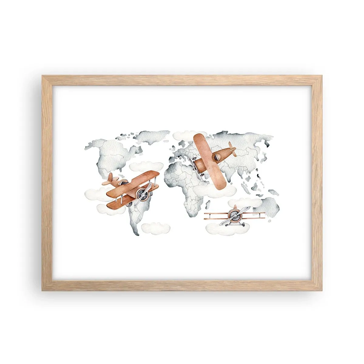 Poszter világos tölgy keretben - Úttörő szellemben - 40x30 cm