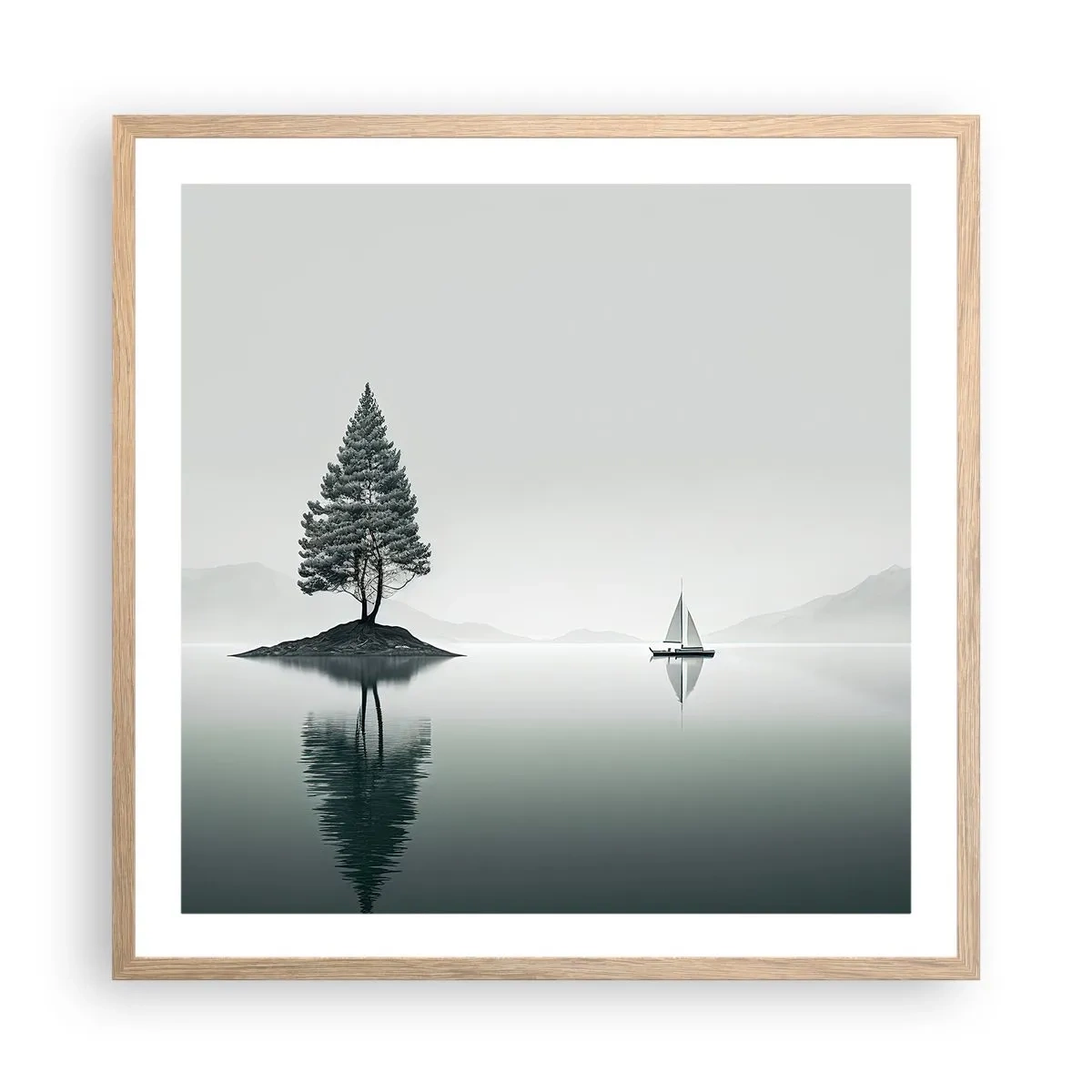 Poszter világos tölgy keretben - Egy álom - 60x60 cm