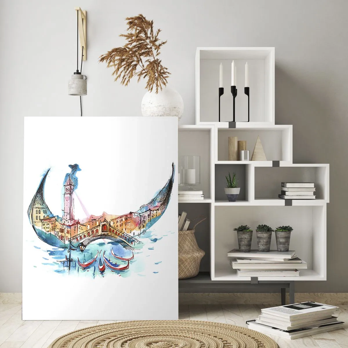 Üveg kép - A városon keresztül hajózunk - 50x70 cm