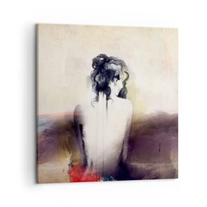 Vászonkép - Sima vonalak, ovális formák - 50x50 cm