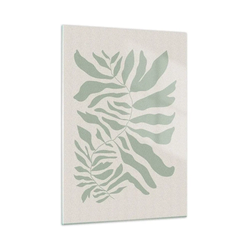 Üveg kép - Smaragdzöld ág - 50x70 cm