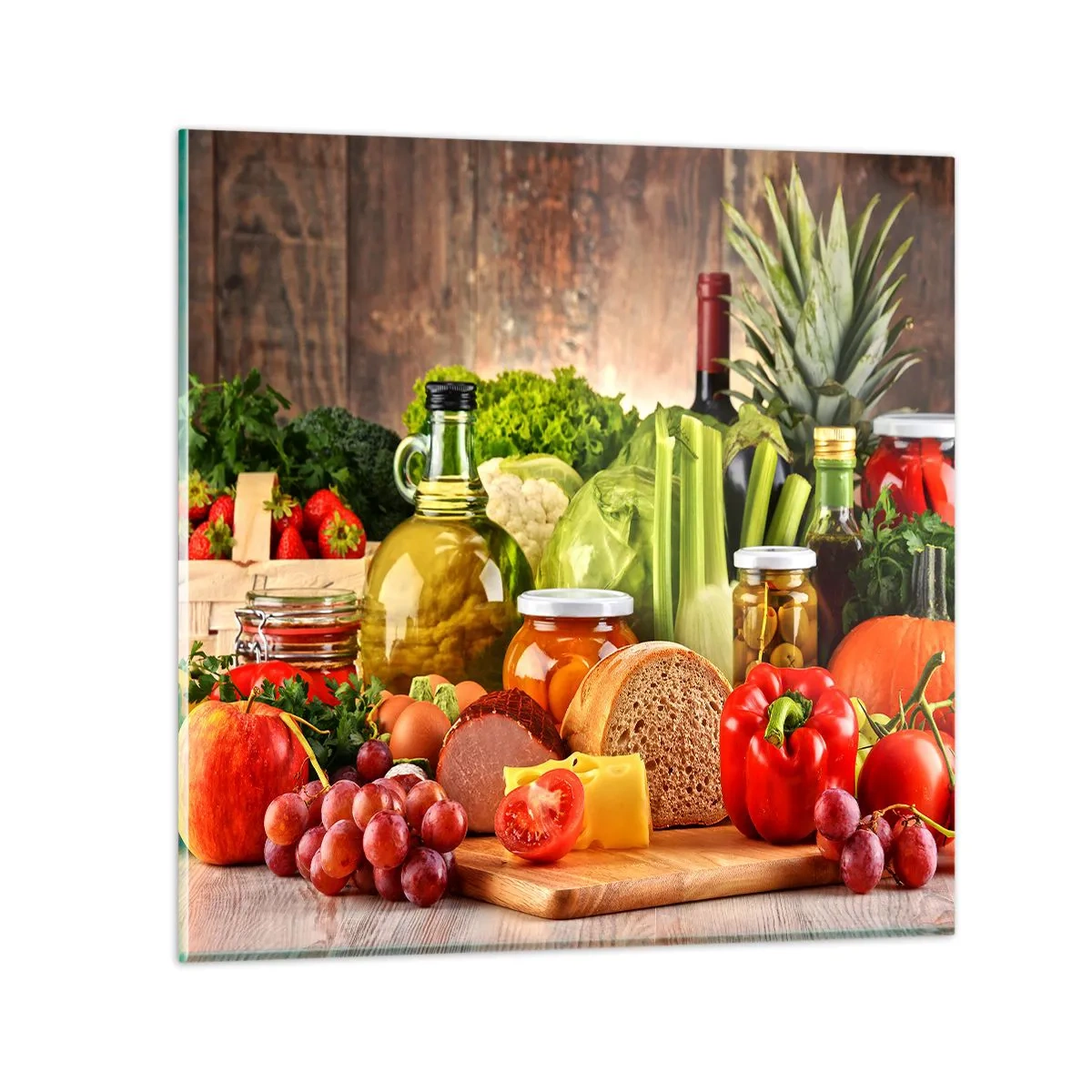 Üveg kép - Füstölt, sült és pácolt - 70x70 cm