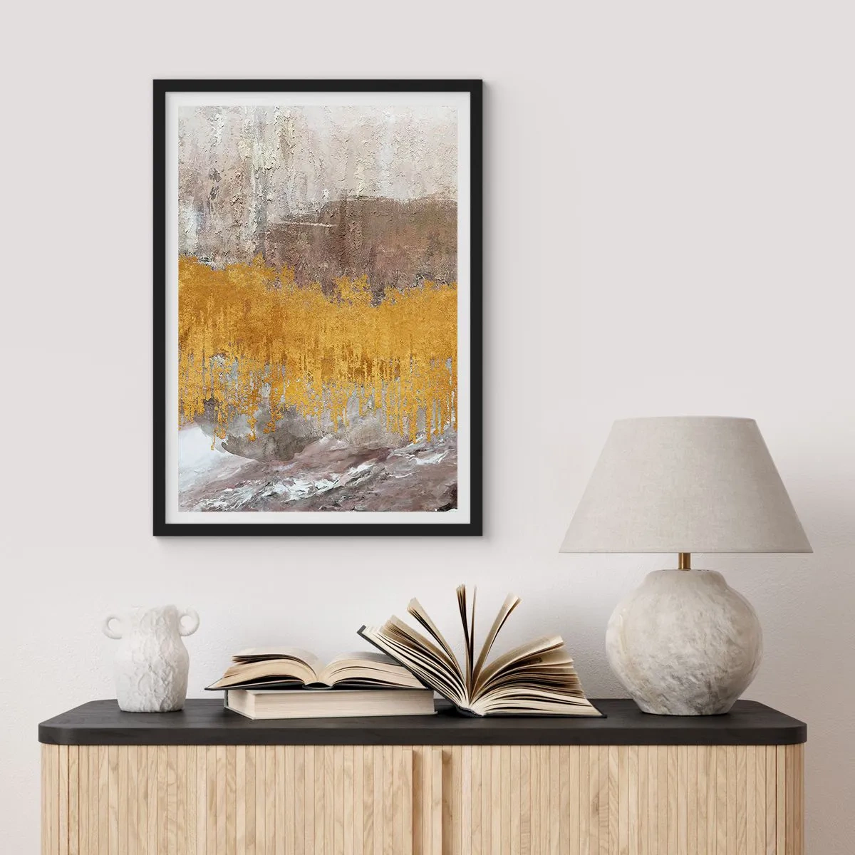 Poszter fehér keretben - Egy aranyszínű fuvallat - 61x91 cm