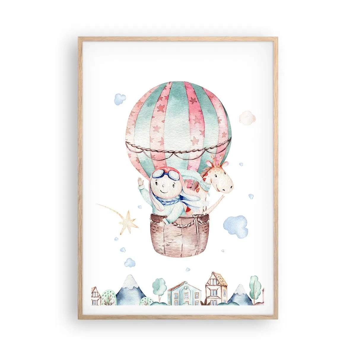 Poszter világos tölgy keretben - Nemsokára visszajövünk! - 70x100 cm