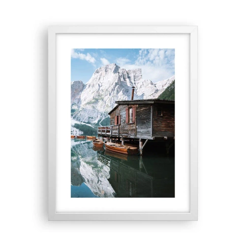 Poszter fekete keretben - Kristályos hegyi reggel - 30x40 cm