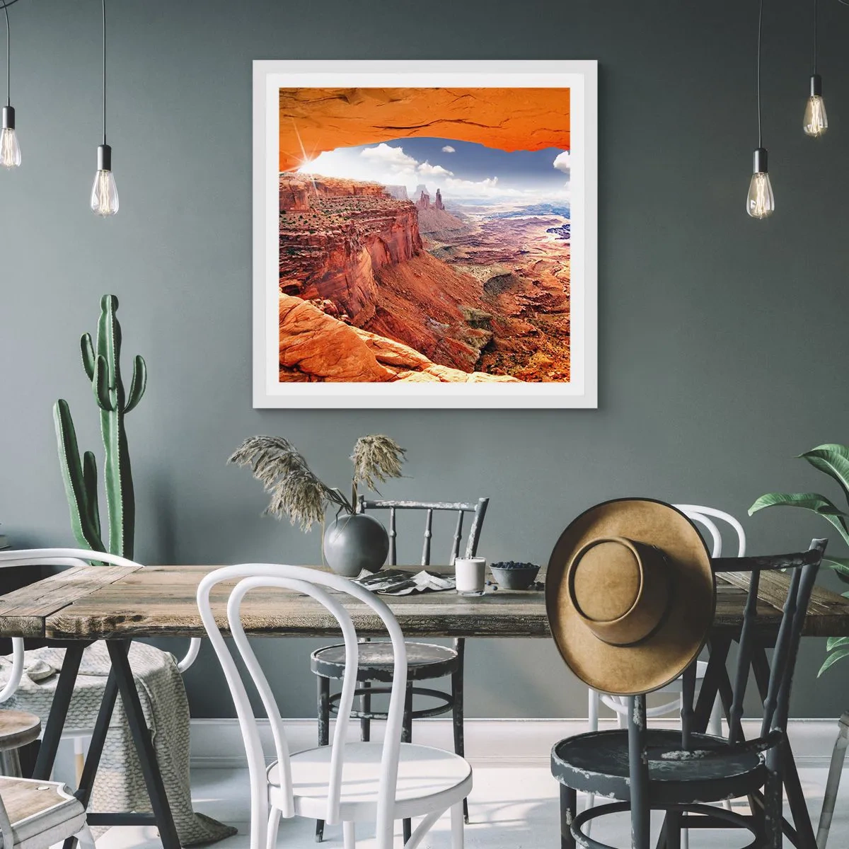 Poszter fekete keretben - Maga a természet faragta - 60x60 cm