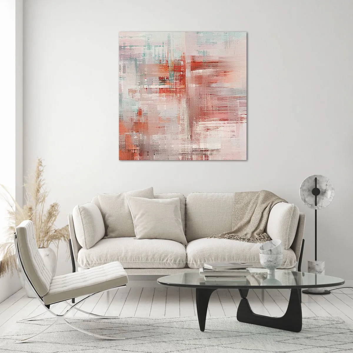 Üveg kép - Ködös. De rózsaszín - 60x60 cm