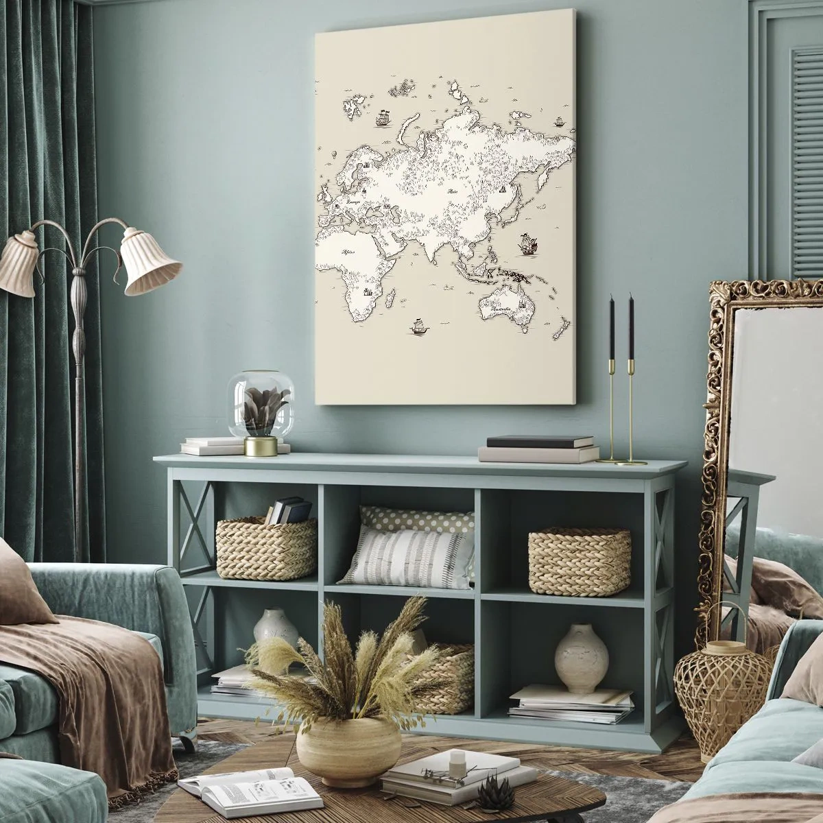 Vászonkép - Világkörüli utazás - 65x120 cm