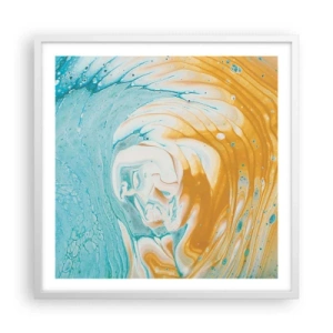 Poszter fekete keretben - Pasztell örvény - 60x60 cm