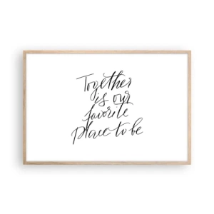 Poszter világos tölgy keretben - Te is érzed? - 91x61 cm