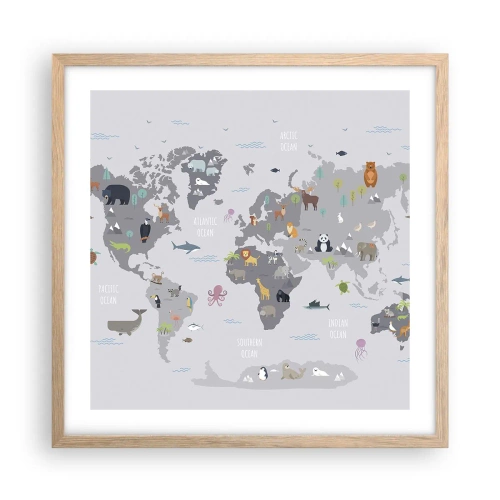 Poszter világos tölgy keretben - Mondd meg, hogy honnan jöttél... - 50x50 cm