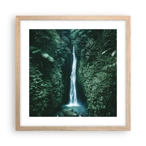 Poszter világos tölgy keretben - Trópusi gyógyforrás - 40x40 cm