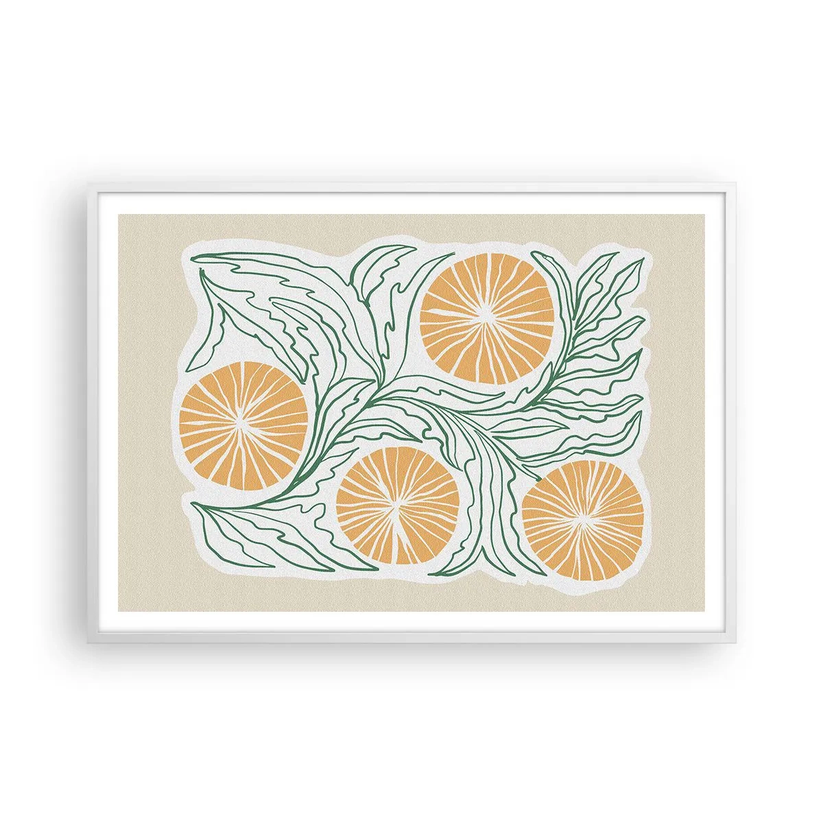 Poszter fekete keretben - Etnikus egy csipet absztrakcióval - 100x70 cm