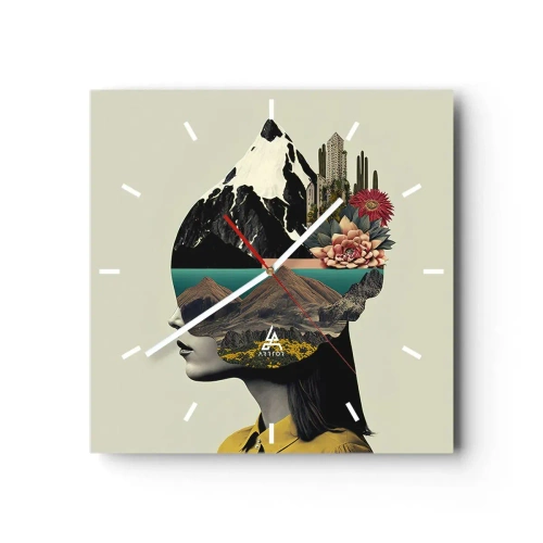 Falióra, Óra - Nő - mindig rejtély - 30x30 cm