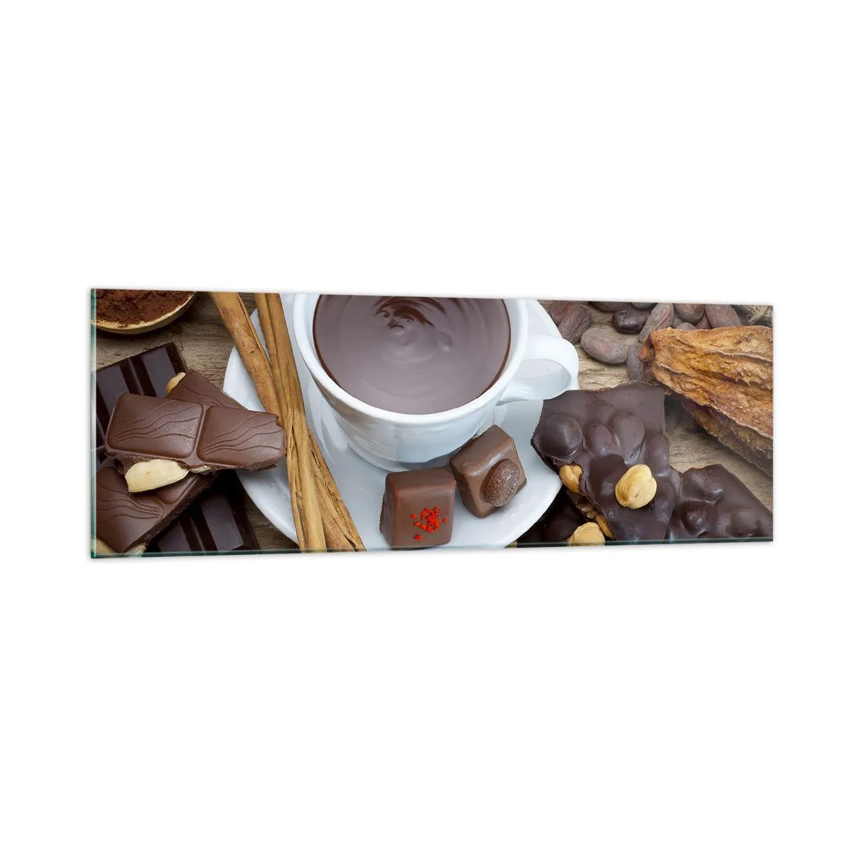 Üveg kép - Egy mesebeli csokoládégyárból - 90x30 cm