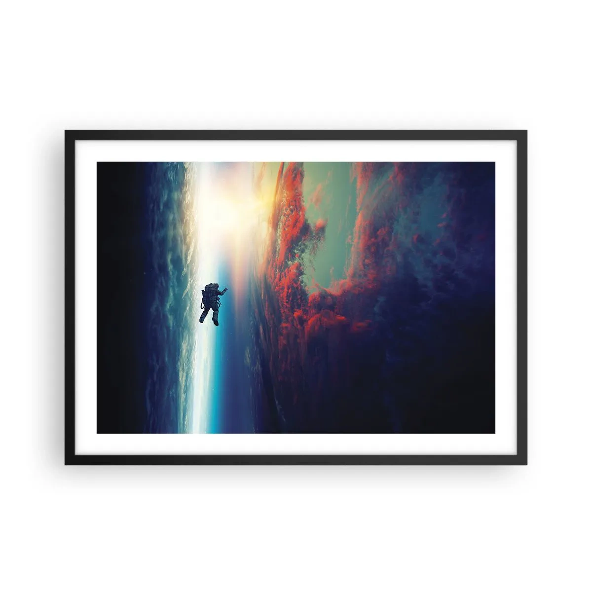 Poszter fehér keretben - Szembenézés az univerzummal - 70x50 cm