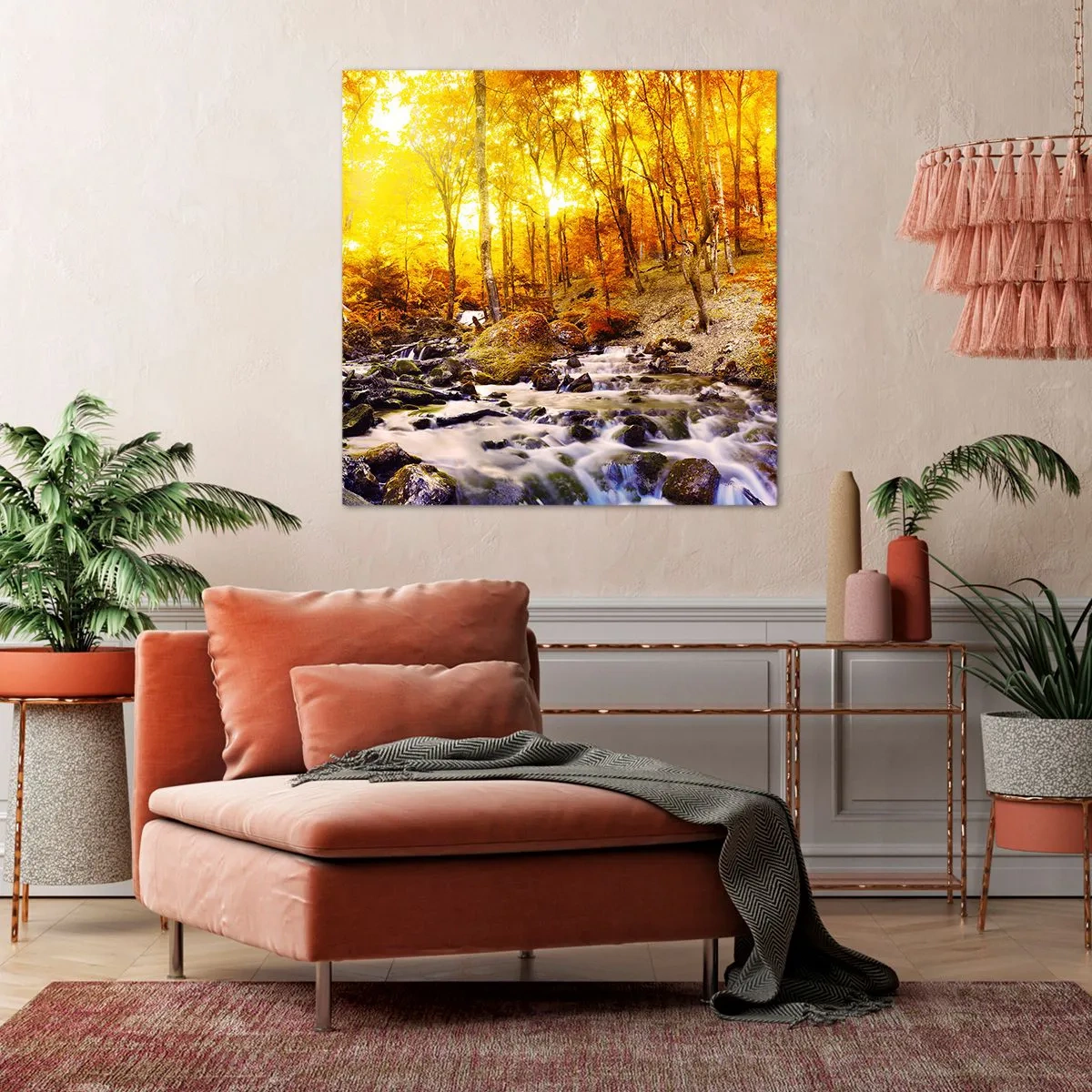 Vászonkép - Kövek aranyba és platinába - 30x30 cm