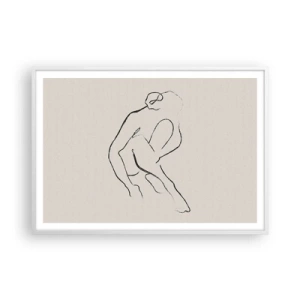 Poszter fekete keretben - Intim vázlat - 100x70 cm