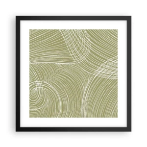 Poszter fehér keretben - Bonyolult absztrakció fehérben - 40x40 cm