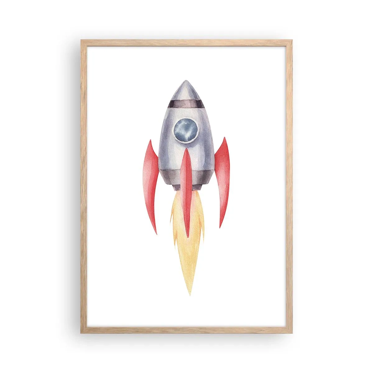 Poszter világos tölgy keretben - Magasabbra, gyorsabban, messzebbre - 50x70 cm