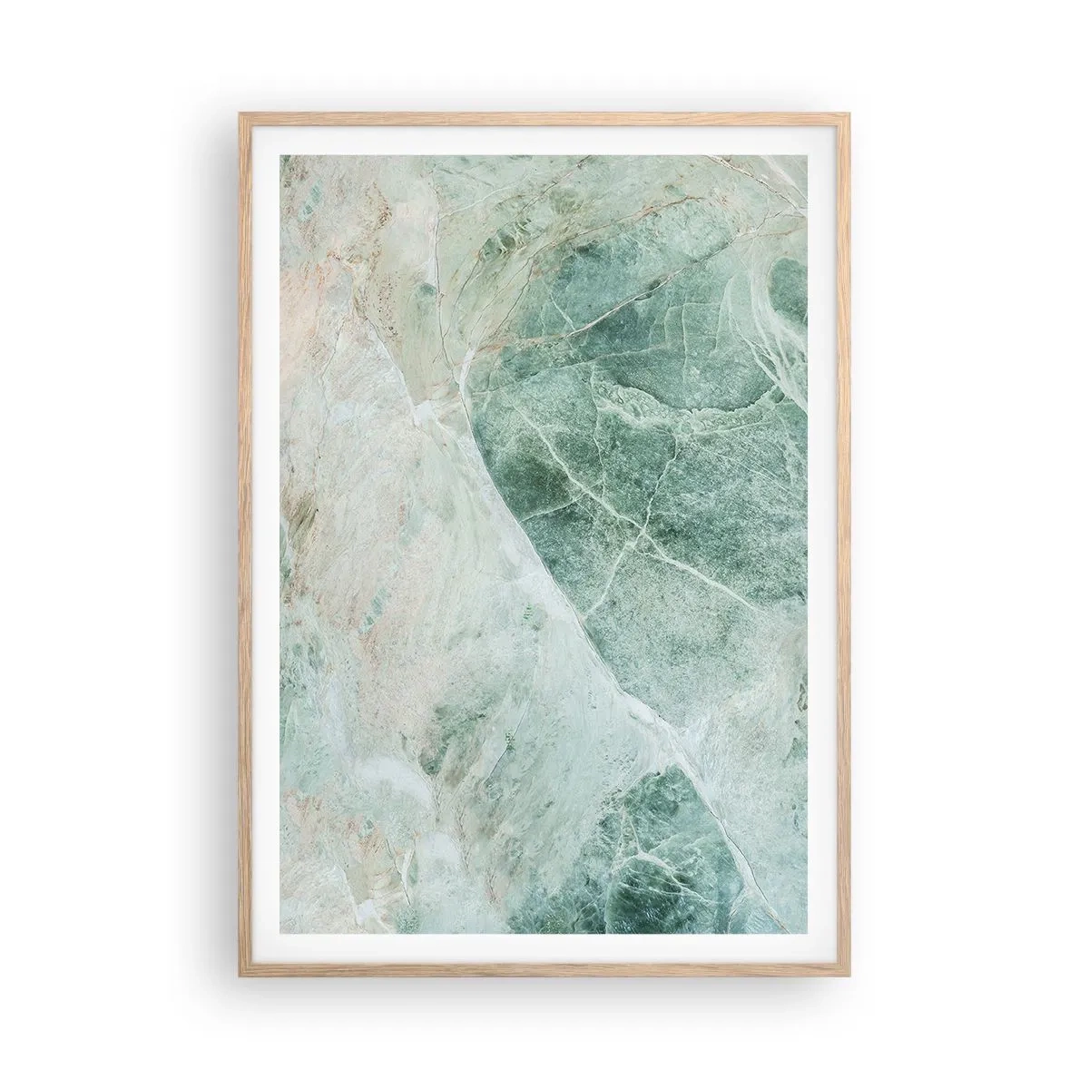 Poszter világos tölgy keretben - A kő nemes hűvössége - 70x100 cm