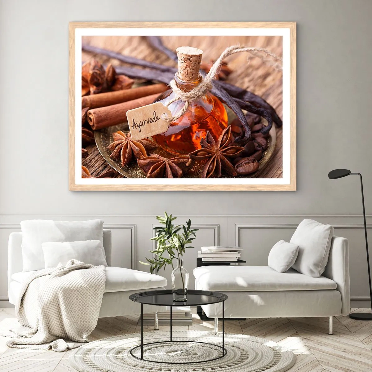 Poszter világos tölgy keretben - A test és a lélek egysége felé - 50x40 cm