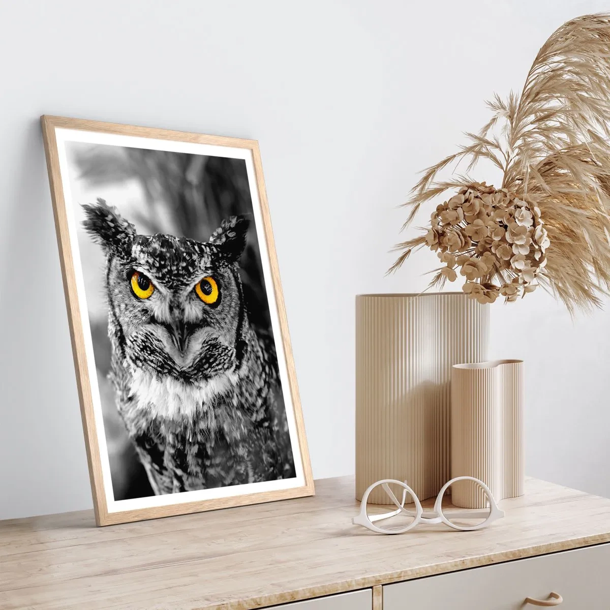 Poszter világos tölgy keretben - Semmi sem fog elbújni - 30x40 cm