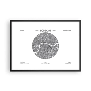 Poszter fehér keretben - London anatómiája - 70x50 cm
