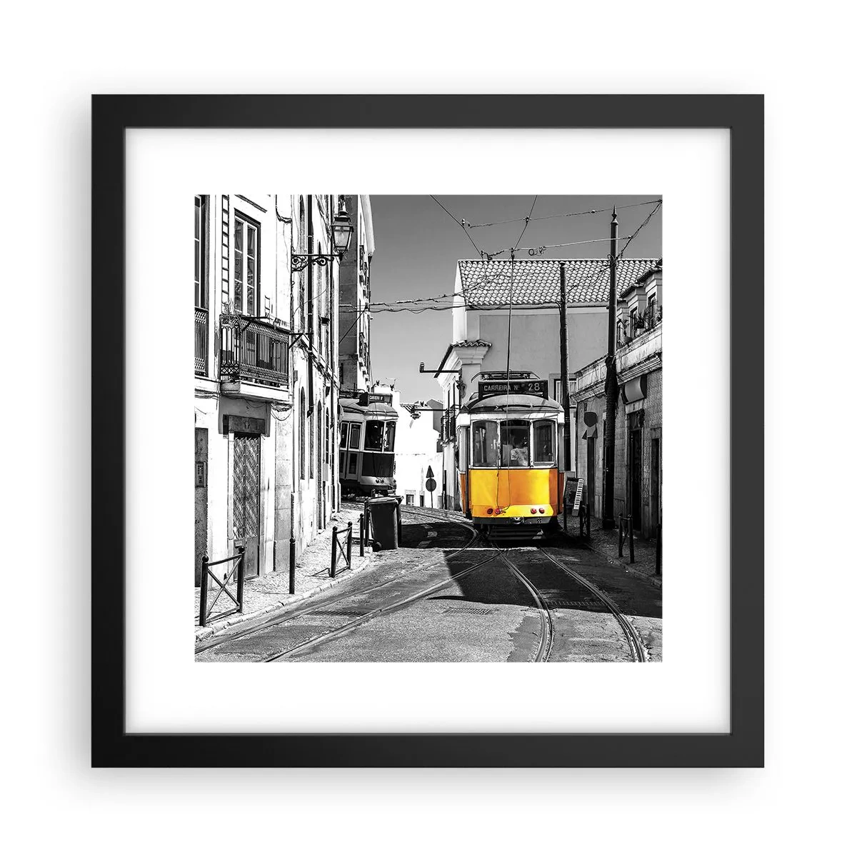 Poszter fehér keretben - Lisszabon szelleme - 30x30 cm