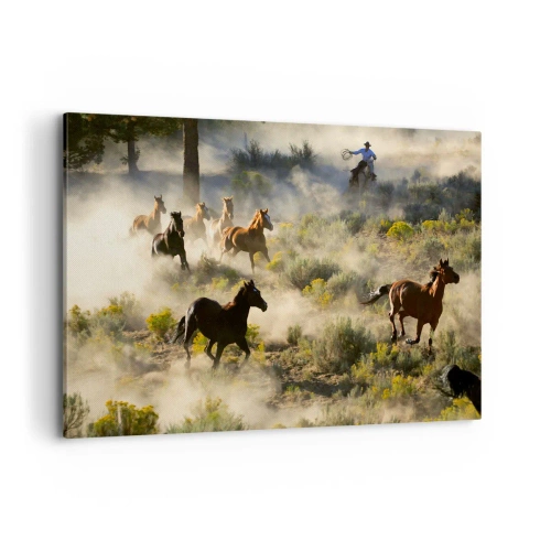 Vászonkép - Rivalizálás – szabadság, vagy férfierő? - 120x80 cm