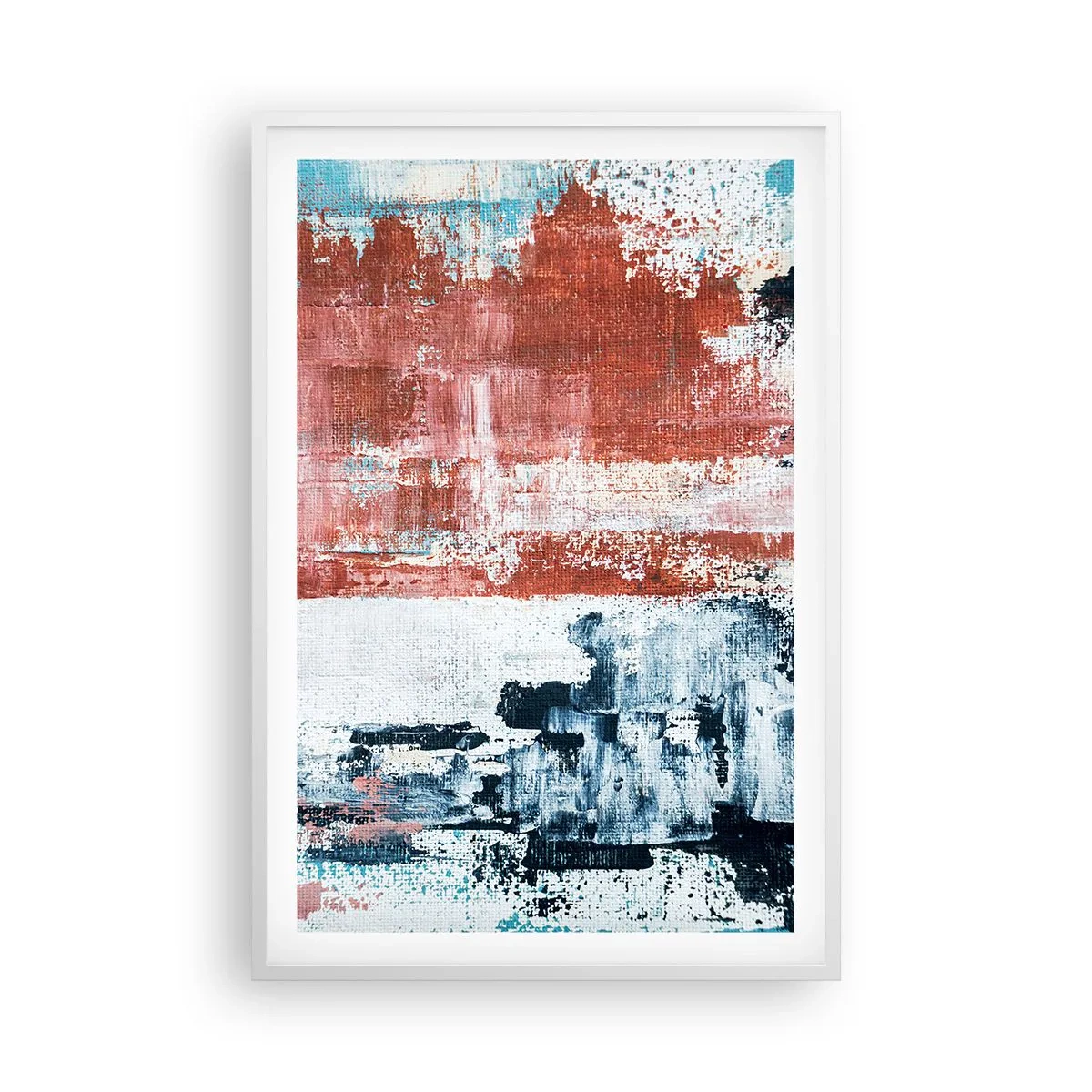 Poszter fekete keretben - Fele-fele absztrakt - 61x91 cm
