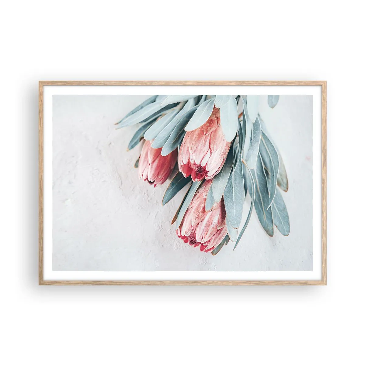 Poszter világos tölgy keretben - Szégyellve saját szépségüket - 100x70 cm