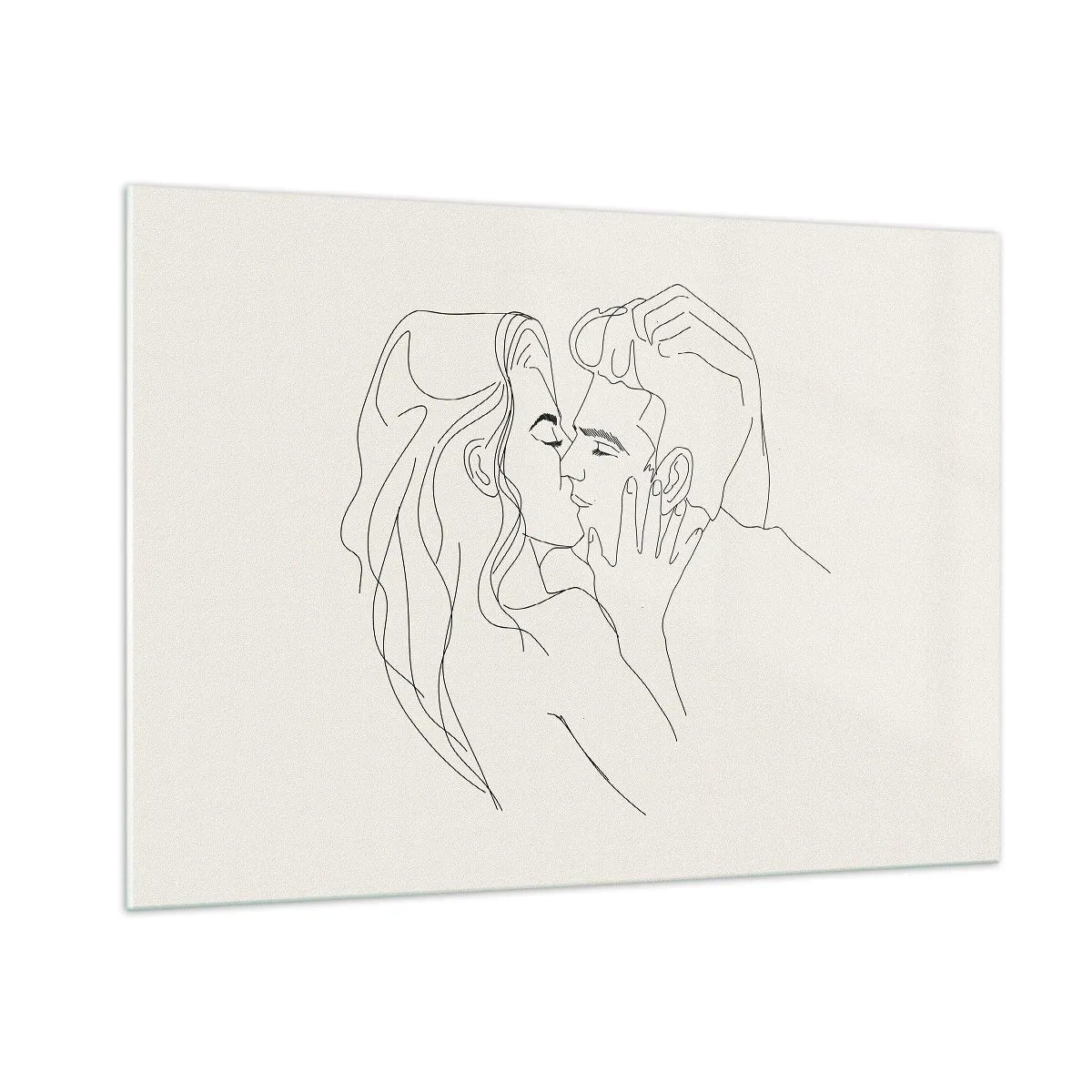 Üveg kép - Összegabalyodva az érzésben - 100x70 cm