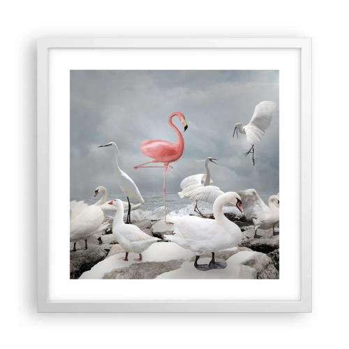 Poszter fekete keretben - Hogy kerültem ide? - 40x40 cm