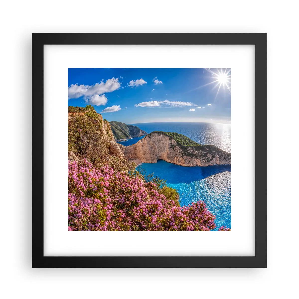 Poszter fehér keretben - Nagyszerű görög nyaralásom - 30x30 cm